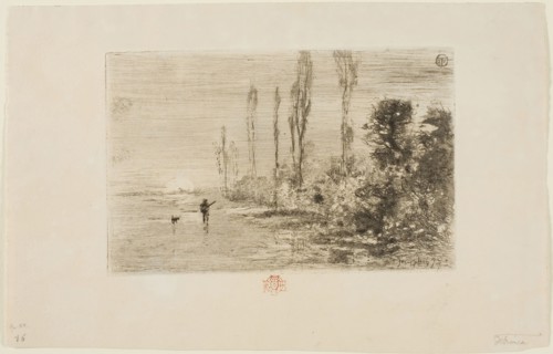 Autumn Morning, 1875, Félix Hilaire Buhot, French, 1847-1898, France, Etching, aquatint and