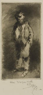 A Young Street Urchin, 1874, Félix Hilaire Buhot, French, 1847-1898, France, Etching, drypoint and