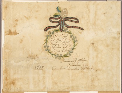 May the Hand of Providence Strew Flowers on the Path of Your Life (valentine), 1795, Carolina