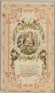 Forget thee, oh. Never! (valentine), 1835/40, Unknown Artist, American or English, 19th century,