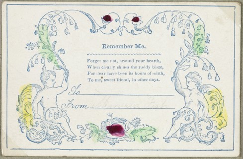 Remember Me (valentine), c. 1830, Unknown Artist, American or English, 19th century, United States,