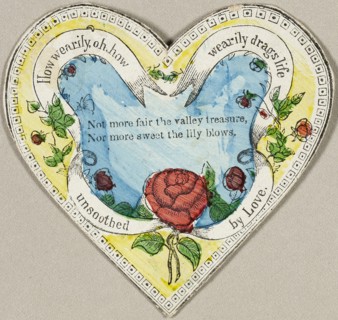 How Wearily, Oh, How Wearily Drags Life (valentine), c. 1830, Unknown Artist, American or English,