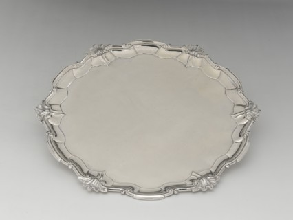 Salver, 1755/65, Designed by Myer Myers, American, 1723–1795, New York, New York City, Silver, 3.8