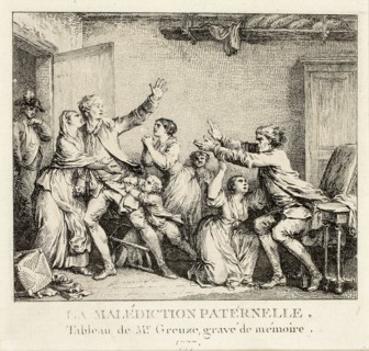 Paternal Curse, 1777–78, Jean Michel Moreau (French, 1741-1814), after Jean-Baptiste Greuze