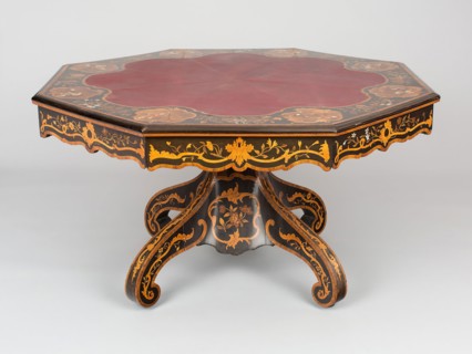 Octagonal Library Table, c. 1840, designed 1832, Attributed to Richard Hicks Bridgens, English,