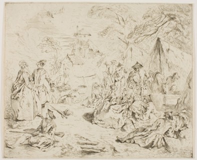 Troops Resting, 1720–25, Jean Baptiste Joseph Pater, French, 1695-1736, France, Etching on paper,