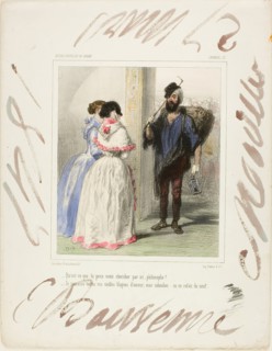 What are you looking for here, Philosopher?, 1847, Paul Gavarni, French, 1804-1866, France,