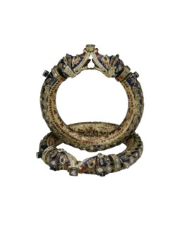 Bracelets with Confronting Makara Heads (Karas), 19th century, India, Rajasthan, Jaipur, India,