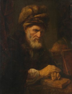 An Old Man in a Fur Cap, 1650/60, Karel van der Pluym, Dutch, 1625-1672, Holland, Oil on cradled