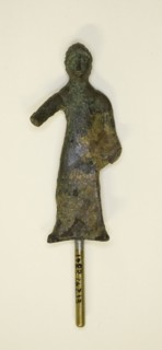 Statuette of a Woman, 4th century BC, Etruscan, Etruria, Bronze, 6.25 × 3 × 1 cm (2 10/16 × 1 1/8 ×