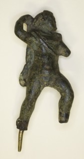 Statuette of Herakles, 3rd century BC, Etruscan, Etruria, Bronze, 6.5 × 4 × 3.5 cm ( 2 9/16 × 1 1/2