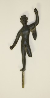 Statuette of Herakles, 4th/3rd century BC, Etruscan, Etruria, Bronze, 8.5 × 5 × 1 cm (3 3/8 × 2 ×