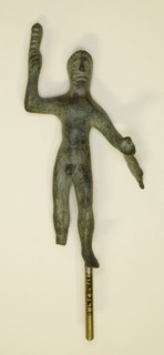 Statuette of Herakles, 4th/3rd century BC, Etruscan, Etruria, Bronze, 13.7 × 5.1 × 4.1 cm (5 3/8 ×