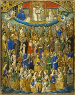 The Trinity and Saints in Paradise, or La Cour Céleste from a volume of La Cité de Dieu by St