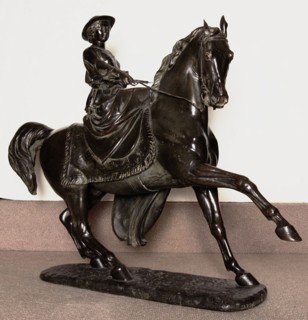 Queen Victoria on Horseback, 1853, Thomas Thornycroft, English, 1815-1885, England, Bronze, 54.6 ×