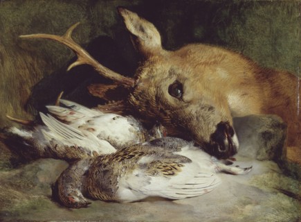 Head of a Roebuck and Two Ptarmigan, c. 1830, Edwin Henry Landseer, British, 1802-1873, England,