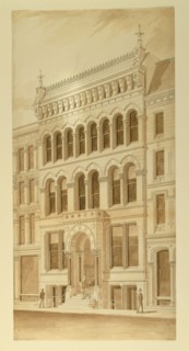 Lenox Building, Chicago, Illinois, Perspective, 1872, Carter, Drake and Wight (American,