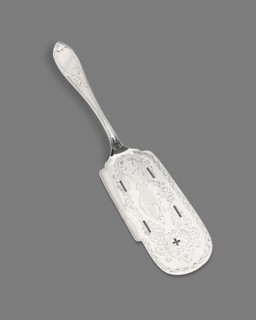 Fish Slice, c. 1830/60, Newell Harding & Co., American, 1859–1862, Haverhill, Massachusetts,