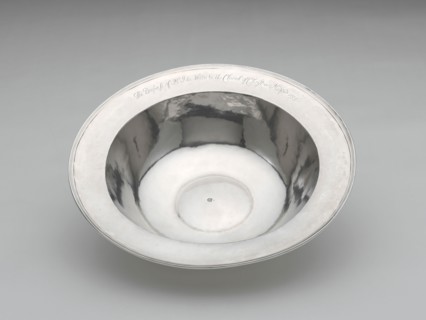 Baptismal Basin, c. 1756, Samuel Edwards, American, 1705–1762, Boston, Boston, Silver, Diam. 7.5 ×