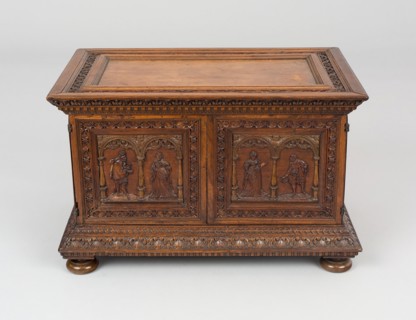 Cabinet, 17th or 19th century, Germany or Netherlands, Germany, Walnut, gilt mounts, 37.5 x 58.4 x