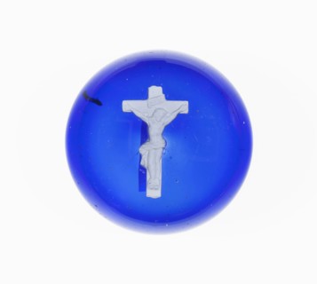 Paperweight, Mid 19th century, European, Europe, Glass, Diam. 7 cm (2 3/4 in.)