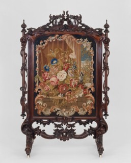 Fire Screen, c. 1855, American, 19th century, New York or Boston, Boston, Rosewood and white pine