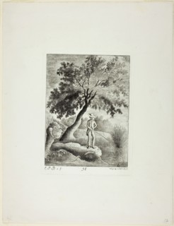 The Fisher, 1863, Emmanuel Phelippes-Beaulieu, French, 1829-1874, France, Etching, with roulette