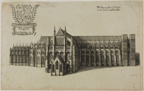 View from the North Westminster Church, n.d., Wenceslaus Hollar, Czech, 1607-1677, Bohemia, Etching