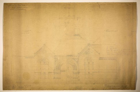 Proposed Fine Arts Museum, World’s Columbian Exposition, Chicago, Illinois, Entrance Elevation, c.