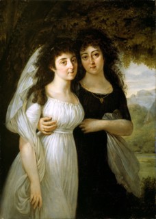 Portrait of the Maistre Sisters, 1796, Antoine-Jean Gros, French, 1771-1835, France, Oil on canvas,