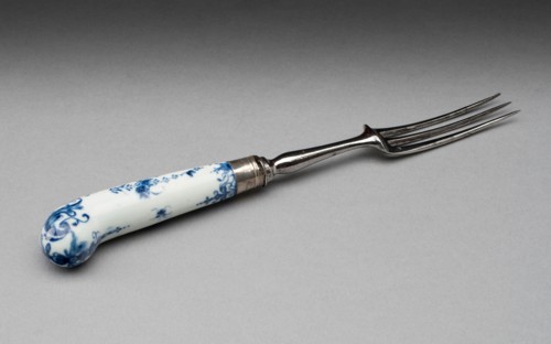 Fork, c. 1760, Worcester Porcelain Factory, Worcester, England, founded 1751, Worcester, Soft-paste