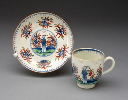 Teacup and Saucer, c. 1770, Worcester Porcelain Factory, Worcester, England, founded 1751,