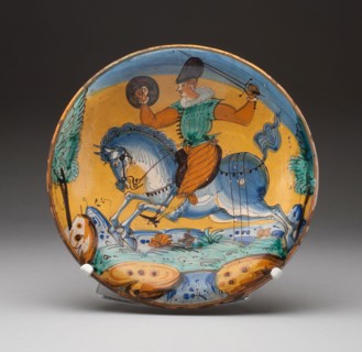 Plate, c. 1620, Italy, Montelupo, Montelupo Fiorentino, Tin-glazed earthenware, Diam. 32.5 cm (12