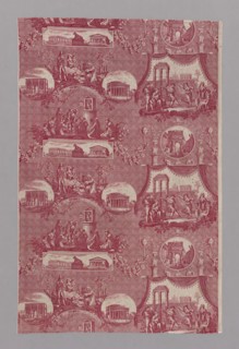Le Romain (The Roman) (Furnishing Fabric), 1811/1821, Designed by Jean Baptiste Huet (French,