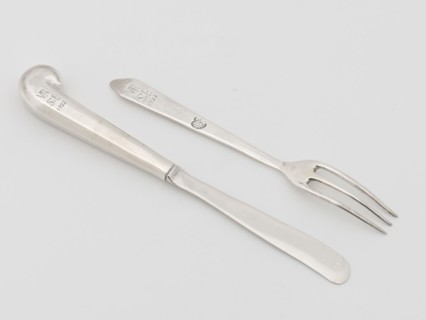 Fork (one of a pair with 1990.487.1), 1722, Johannes Nys, American, 1671–1734, Philadelphia,