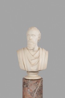 Mr. Potter Palmer, 1871, Hiram Powers, American, 1805–1873, United States, Carrera marble, 72.4 ×