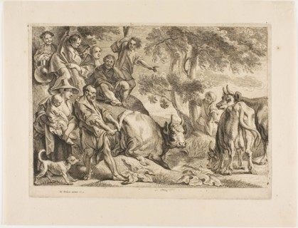 The Master Pulls the Cow Out of the Ditch by its Tail, 1652, Jacob Jordaens, Flemish, 1593-1678,
