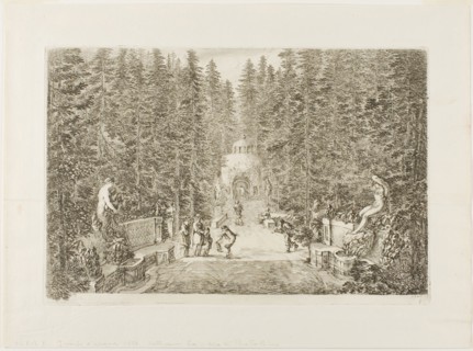 Les jets d’eau sortant de terre, from Vues de la villa de Pratolino, 1653/55, Stefano della Bella,