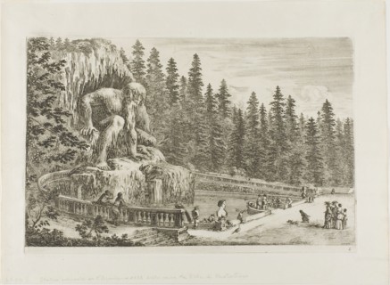 The Colossal Statue of the Apennines, from Views of Villa di Pratolino, c. 1653, Stefano della