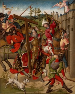Emperor Heraclius Denied Entry into Jerusalem, 1460/80, Netherlandish, Netherlands, Tempera and oil