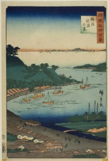 View of Niigata, Echigo Province (Echigo Niigata no kei) from the series One Hundred Famous Views