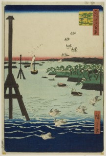 View of Shiba Bay (Shibaura no fukei), from the series One Hundred Famous Views of Edo (Meisho Edo