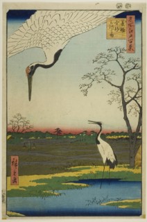 Minowa, Kanasugi, Mikawashima, from the series One Hundred Famous Views of Edo (Meisho Edo