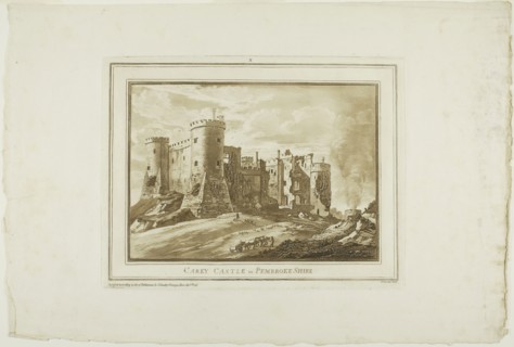 Carey Castle in Pembroke Shire, from Twelve Views in Aquatinta from Drawings taken on the Spot in