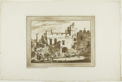 Manerbawr Castle, from Twelve Views in Aquatinta from Drawings taken on the Spot in South Wales,