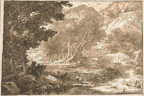 Angelica Resting Under a Tree, from Orlando Furioso, 1810/13, Felice Giani, Italian, 1758-1823,