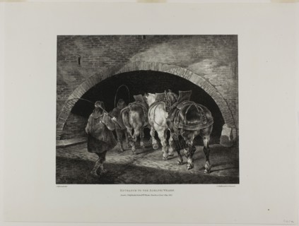 Entrance to the Adelphi Wharf, plate 11 from Various Subjects Drawn from Life on Stone, 1821, Jean