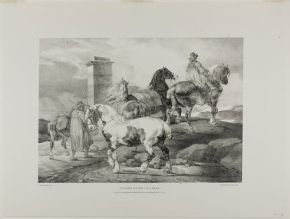 Horses Going to a Fair, plate 3 from Various Subjects Drawn from Life on Stone, 1821, Jean Louis