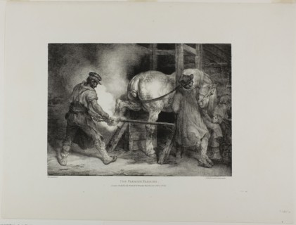 The Flemish Farrier, plate four from Various Subjects Drawn from Life on Stone, 1821, Jean Louis