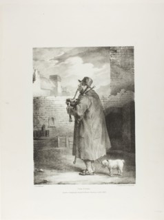 The Piper, plate 1 from Various Subjects Drawn from Life on Stone, 1821, Jean Louis André Théodore